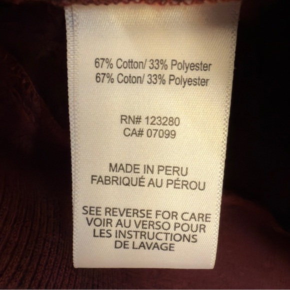 Travis Mathew wall mock neck fleece pullover, ox blood size: small - Picture 5 of 5